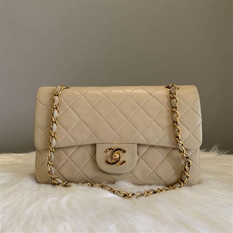 chanel small light gold flap|small Chanel classic flap.